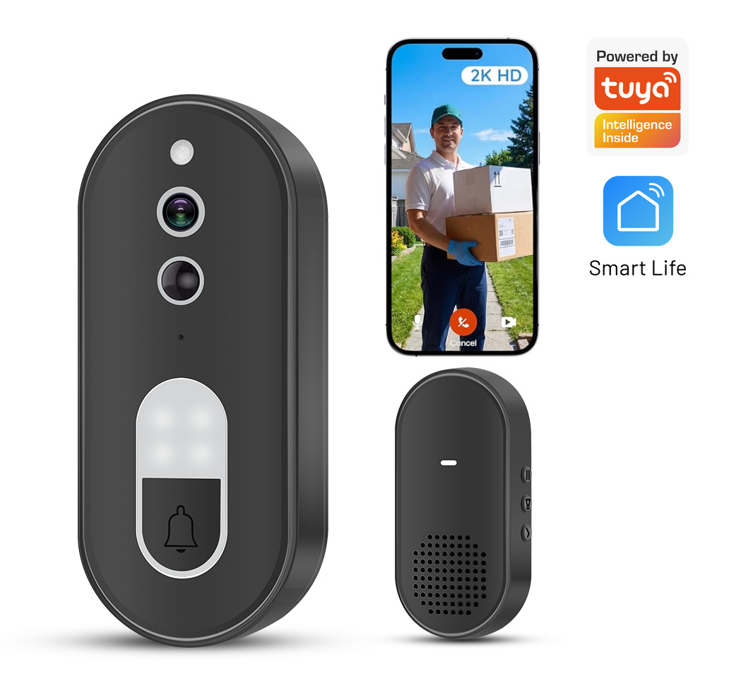Smart Doorbell Wired - Tuya 1080P HD Bezprzewodowy Wideodomofon WiFi