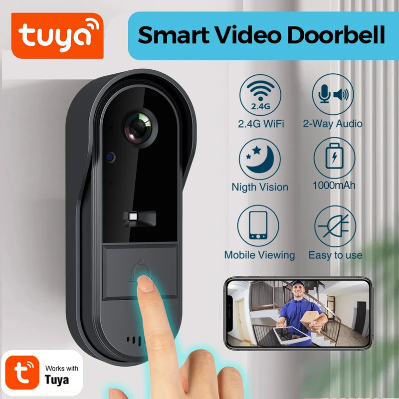 Smart Doorbell Wired - Dzwonek do drzwi Tuya WiFi, dwukierunkowy,