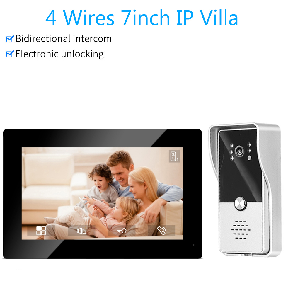 Smart Doorbell Wired - 7-calowy kolorowy przewodowy wideodomofon wizualny wideodomofon